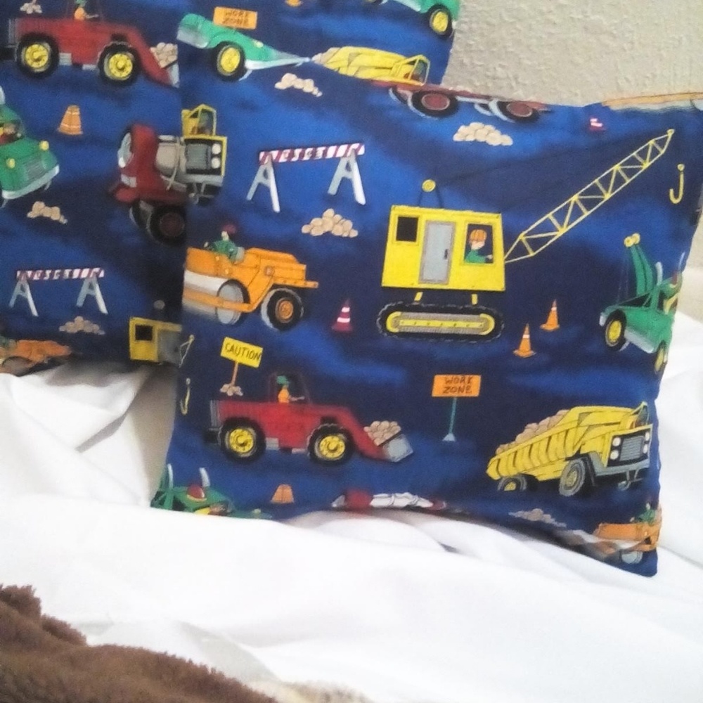 Brand New Construction Machine Kids Pillow 14" x14